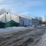 Tented metal building