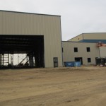Adding finishing touches to a pre-fabricated metal building