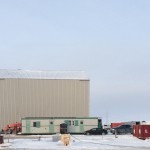 Erecting a metal building in winter