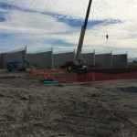 Putting up pre-fabricated walls